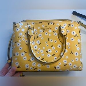 Kate Spade Darcy Small Satchel Darcy Fleurette Toss- Yellow Daisy Print